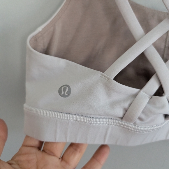 Women's Lululemon 6 White Sports Bra Energy - Picture 3 of 4